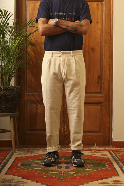 EAST HARBOUR SURPLUS - CORDUROY PANTS (BRYAN) BEIGE