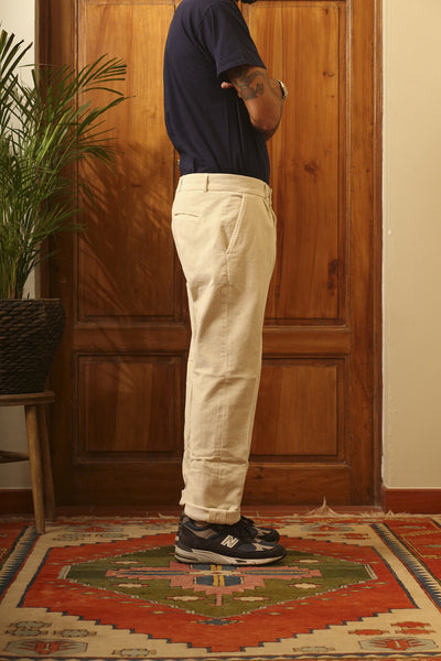 EAST HARBOUR SURPLUS - CORDUROY PANTS (BRYAN) BEIGE