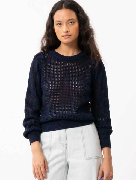 FRNCH - YONA KNITTED SWEATER (NAVY BLUE)