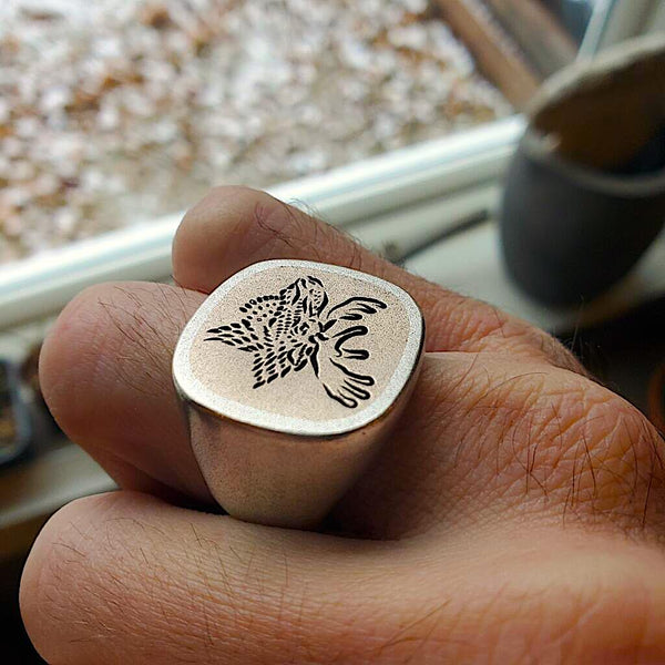 PTC X CAT BATES COLLAB #2 - MOOSEHEAD SIGNET RING (UNISEX)