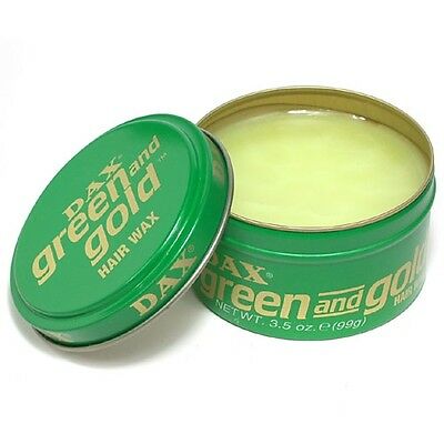 DAX HAIR WAX - GREEN & GOLD (STRONG HOLD MEDIUM SHINE)