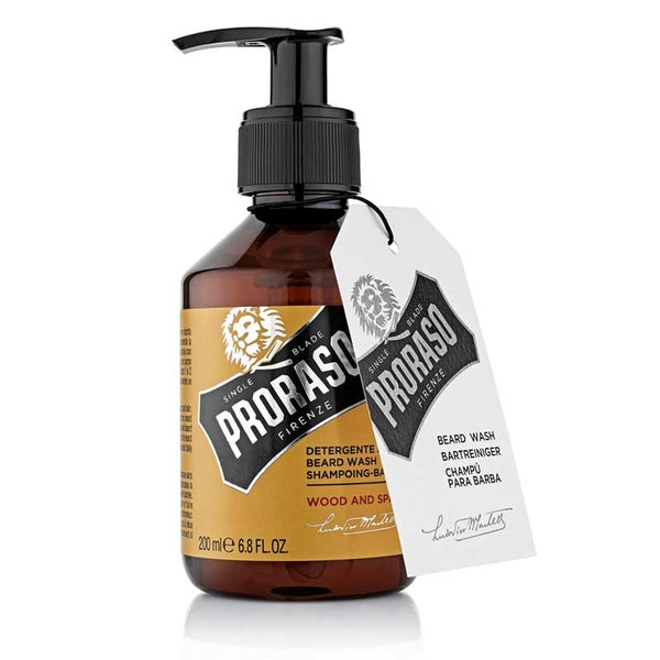 PRORASO - SINGLE BLADE - BEARD WASH (WOOD & SPICE)