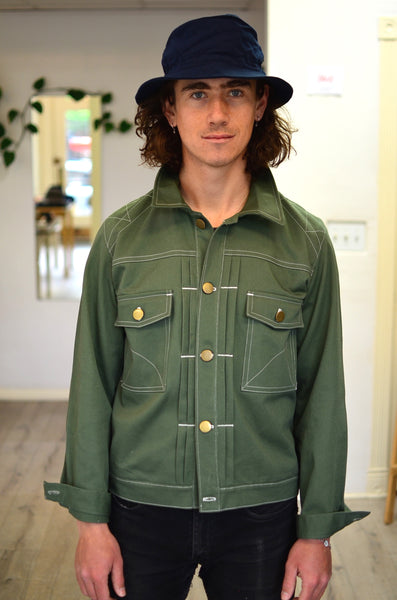 PTC TYPE 2 TRUCKER JACKET - ARMY GREEN (MILITARY SATEEN)