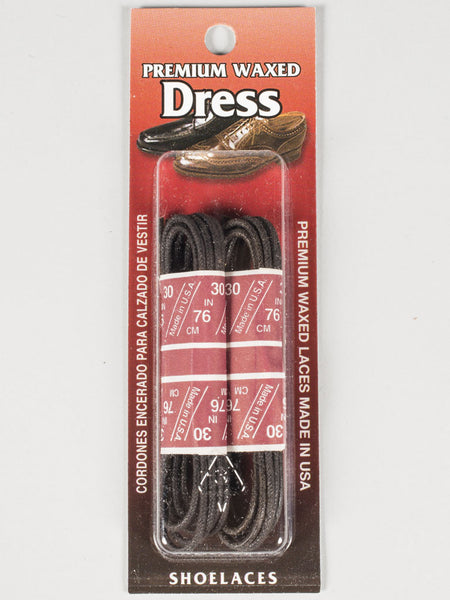 SOLE CHOICE - WAXED DRESS SHOE LACES (BROWN)