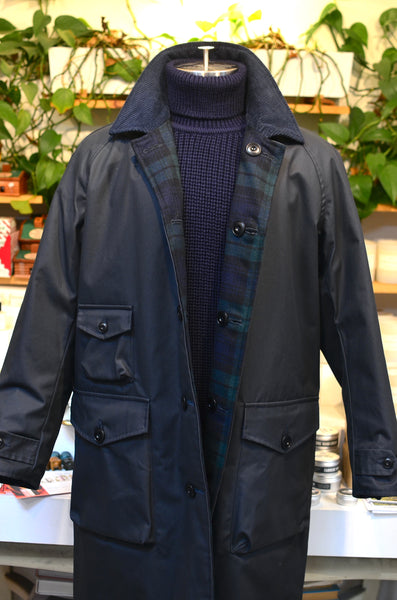 ARAN - FISHERMAN'S MERINO RIBBED TURTLENECK SWEATER (NAVY)