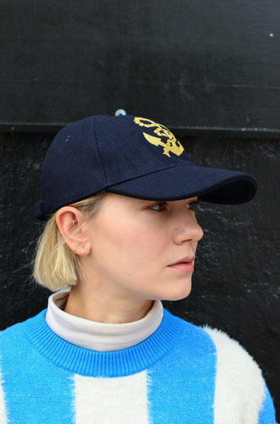 EAST HARBOUR SURPLUS - BASEBALL CAP (ANCHOR - DARK NAVY)