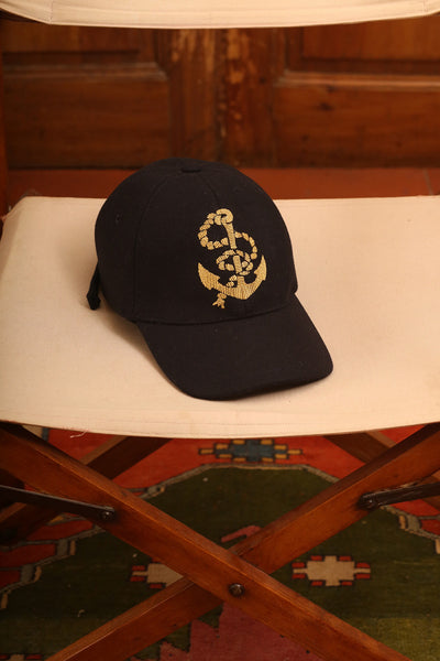 EAST HARBOUR SURPLUS - BASEBALL CAP (ANCHOR - DARK NAVY)