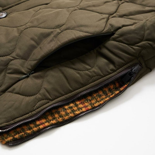 EAST HARBOUR SURPLUS - BRISTOL REVERSIBLE VEST (GREEN/BROWN/RED/GREEN PLAID)