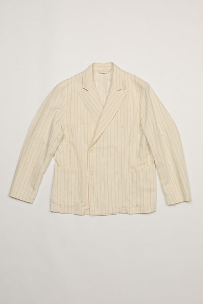 EAST HARBOUR SURPLUS - DOVER 2001 DOUBLE BREASTED BLAZER (PINSTRIPE / OFF-WHITE)