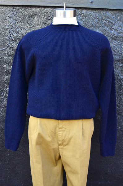 EAST HARBOUR SURPLUS - MAXIM FISHERMAN ROLLNECK SWEATER (NAVY)