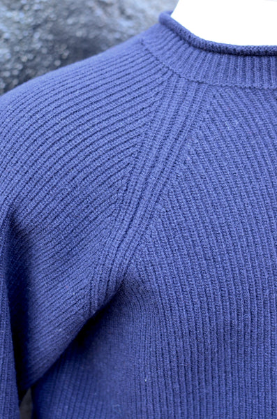 EAST HARBOUR SURPLUS - MAXIM FISHERMAN ROLLNECK SWEATER (NAVY)