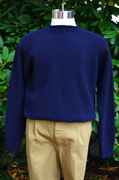 EAST HARBOUR SURPLUS - MAXIM FISHERMAN ROLLNECK SWEATER (NAVY)