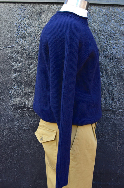 EAST HARBOUR SURPLUS - MAXIM FISHERMAN ROLLNECK SWEATER (NAVY)