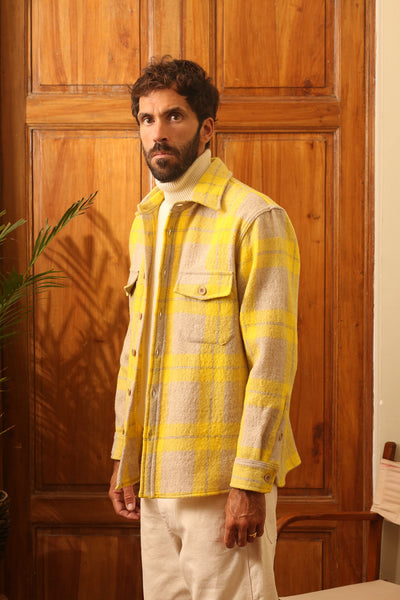 EAST HARBOUR SURPLUS - SHIRT JACKET (YELLOW PLAID)