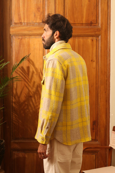 EAST HARBOUR SURPLUS - SHIRT JACKET (YELLOW PLAID)