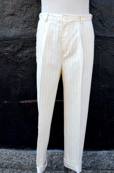 EAST HARBOUR SURPLUS - WYATT 2001 PANTS (PINSTRIPE / OFF-WHITE)