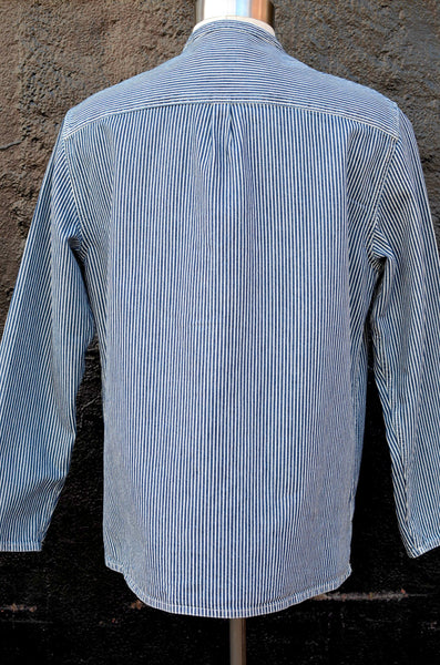 EAST HARBOUR SURPLUS - MASON 5010 DENIM WORK JACKET - HICKORY STRIPES DENIM (BLUE)