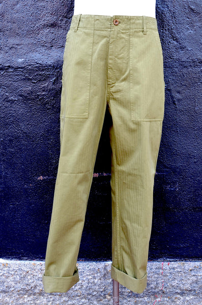 EAST HARBOUR SURPLUS - TEXAS FATIGUE HERRINGBONE PANTS