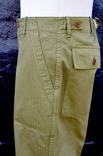 EAST HARBOUR SURPLUS - TEXAS FATIGUE HERRINGBONE PANTS