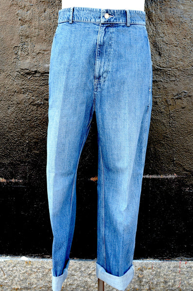 EAST HARBOUR SURPLUS X ROY ROGERS COLLAB - ALCATRAZ DENIM PANTS (BLUE STONE WASHED DENIM)