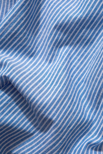 EDMMOND STUDIOS - LINEN SHIRT (BLUE STRIPES)