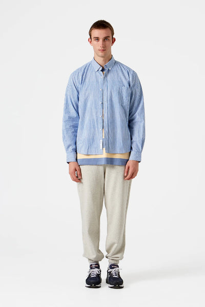 EDMMOND STUDIOS - LINEN SHIRT (BLUE STRIPES)