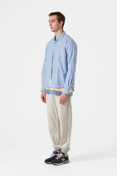 EDMMOND STUDIOS - LINEN SHIRT (BLUE STRIPES)