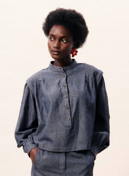 FRNCH - ONDINA BLOUSE (BLUE MARINE)