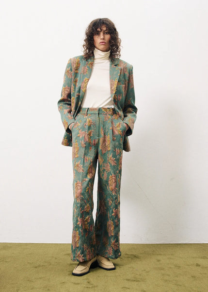 FRNCH - PAVERDY PANTS (GREEN JACQUARD)