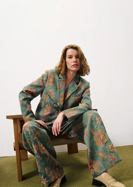 FRNCH - PAVERDY PANTS (GREEN JACQUARD)