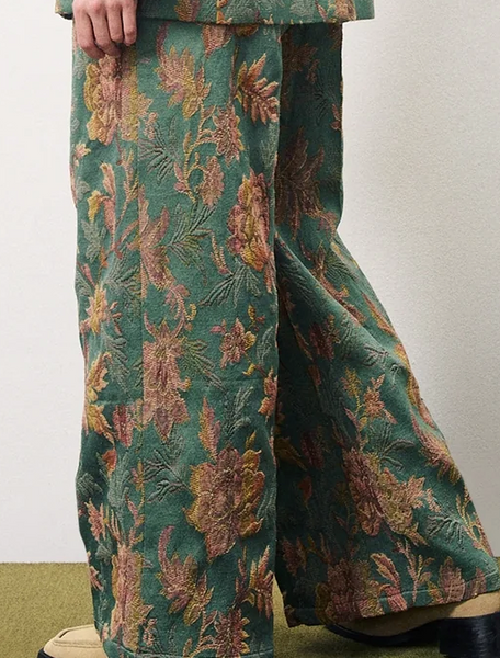 FRNCH - PAVERDY PANTS (GREEN JACQUARD)