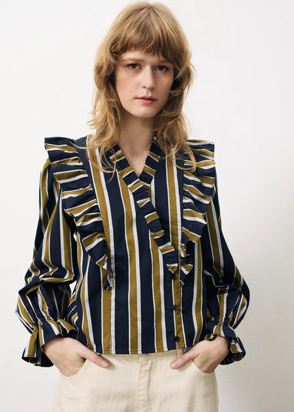 FRNCH -TAYA BLOUSE (BLUE)