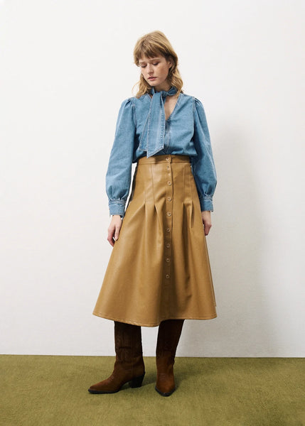 FRNCH - ABELONE BLOUSE (BLUE DENIM)