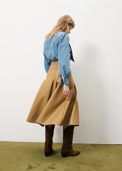 FRNCH - ABELONE BLOUSE (BLUE DENIM)