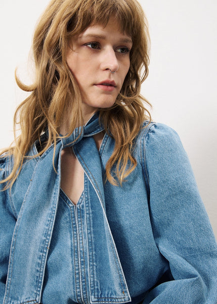 FRNCH - ABELONE BLOUSE (BLUE DENIM)
