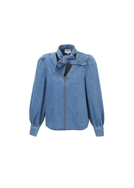 FRNCH - ABELONE BLOUSE (BLUE DENIM)