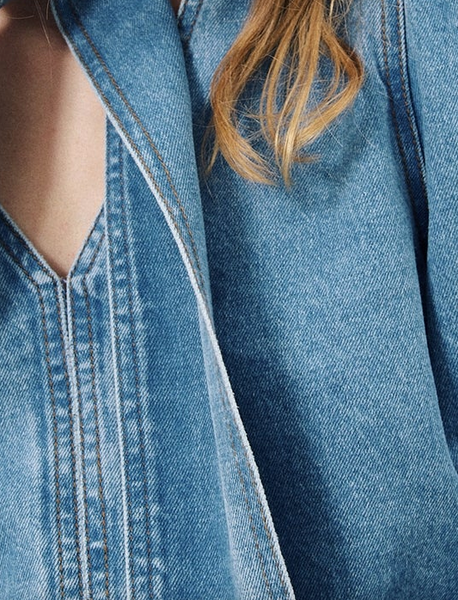 FRNCH - ABELONE BLOUSE (BLUE DENIM)