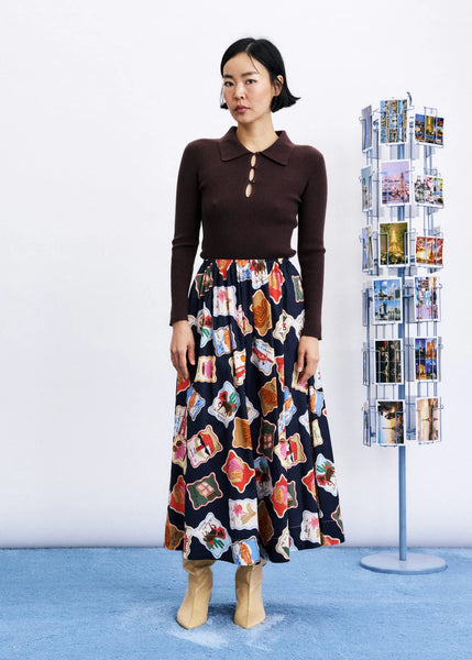 FRNCH PARIS - BORTH STAMP SKIRT