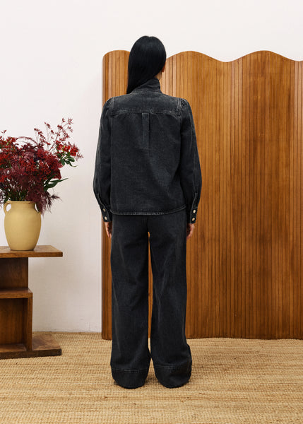 FRNCH PARIS - CLARKIA DENIM PANTS (WASHED BLACK)