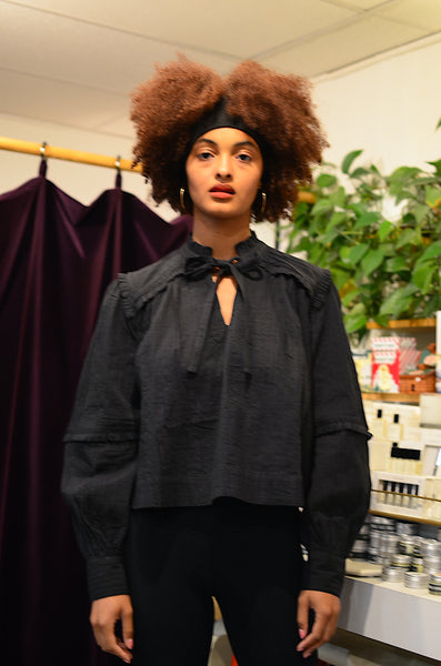 FRNCH PARIS - DAFFY BLOUSE (BLACK)