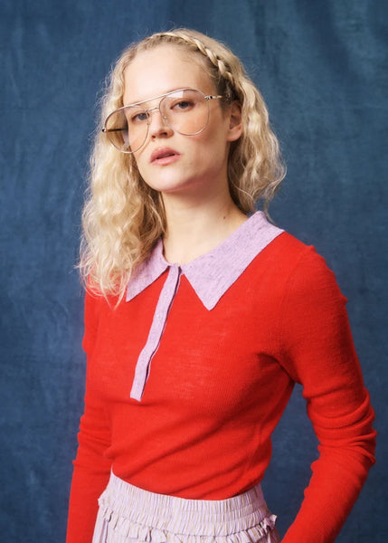 FRNCH PARIS - GABRIELLA POLO KNIT SHIRT