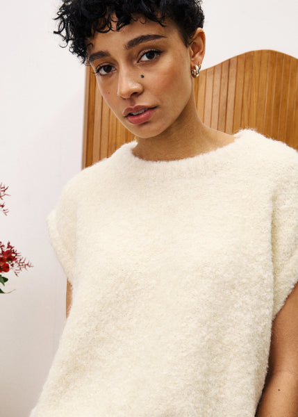 FRNCH PARIS - JASMINE SWEATER VEST (CREAM)