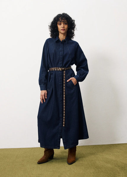 FRNCH - LISBETH SHIRT DRESS (NAVY DENIM)