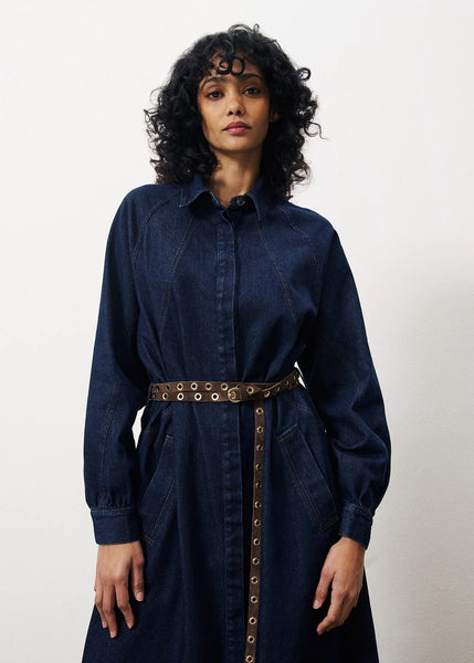 FRNCH - LISBETH SHIRT DRESS (NAVY DENIM)