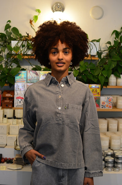 FRNCH PARIS - MAILA BLOUSE / POPOVER DENIM SHIRT
