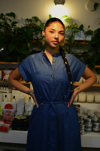 FRNCH PARIS - MALLAURY DRESS (DENIM BLUE)