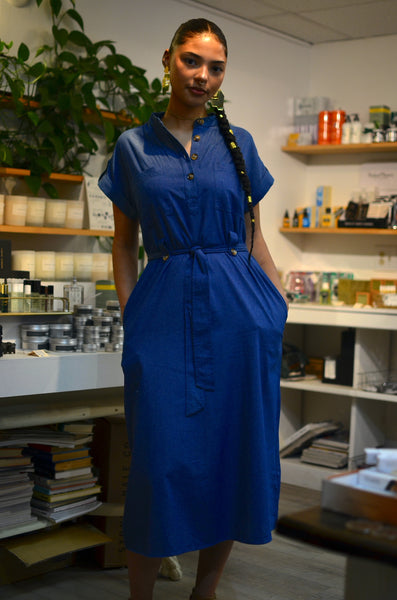 FRNCH PARIS - MALLAURY DRESS (DENIM BLUE)