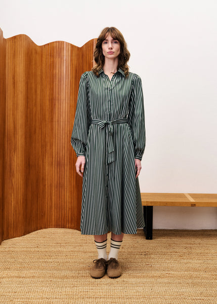 FRNCH PARIS - MENTHE DRESS (MOSS GREEN)