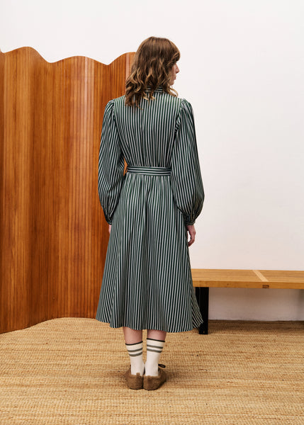 FRNCH PARIS - MENTHE DRESS (MOSS GREEN)