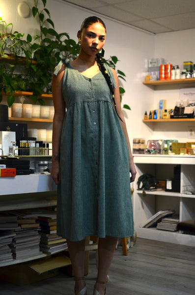 FRNCH PARIS -MORINA DRESS (OLIVE GREEN)